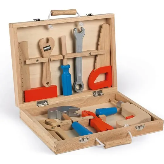 Janod Brico Tool Box - Valigetta con attrezzi in legno