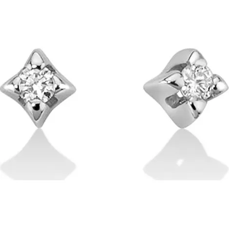 Miluna Orecchini Punto Luce Oro Bianco Diamanti