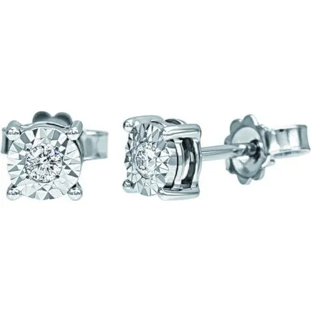 Bliss Orecchini Rugiada Oro Bianco Diamanti 0,10 ct
