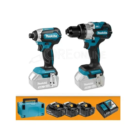 Makita DLX2418TJ Kit Trapano a Percussione e Avvitatore 18V