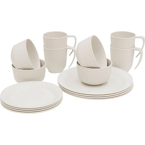 Outwell Delish Set Stoviglie 4 Persone Pietra Arenaria