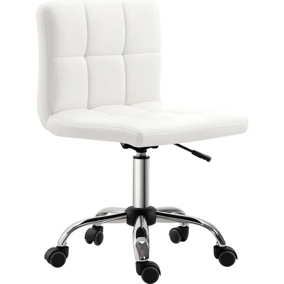 HOMCOM Sedia da Ufficio Ergonomica in Pelle Sintetica, Altezza Regolabile