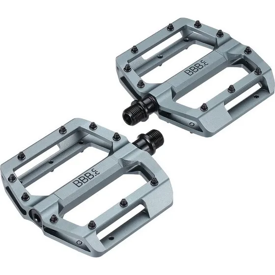 BBB Enigma 38 Pedali MTB Flat, Grigio Opaco