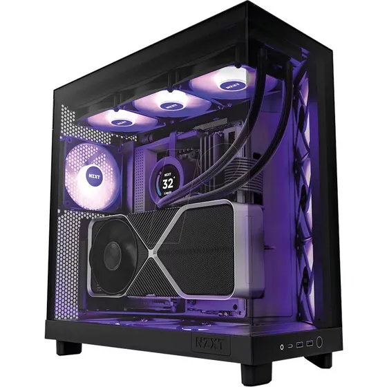 NZXT H6 Flow RGB Nero - Case Midi Tower con Vetro Temperato