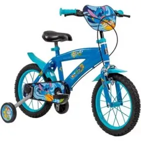 Disney Stitch Bicicletta 14" Bambini con Freni e Accessori