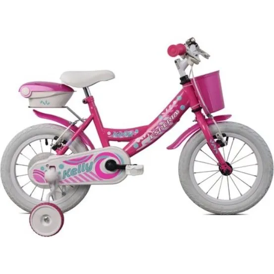 Bimba Kelly Mountain Bike 14" con Rotelle Fuxia 259700D