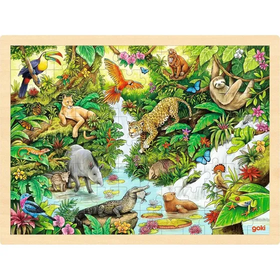 Goki Puzzle Giungla 96 Pezzi in Legno