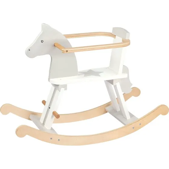 Goki Cavallo a dondolo 2in1 grigio bianco