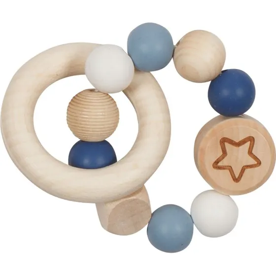 Goki Pinza Elastica Stella Blu con Perline in Silicone