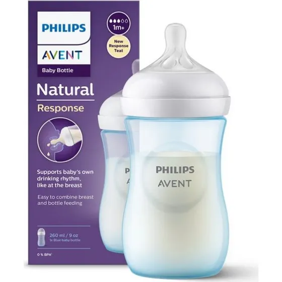 Avent Biberon Natural 3.0 260 ml Blu