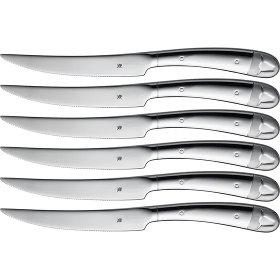 WMF Bullshead Steak Knife Set 6 Pezzi Acciaio Inox