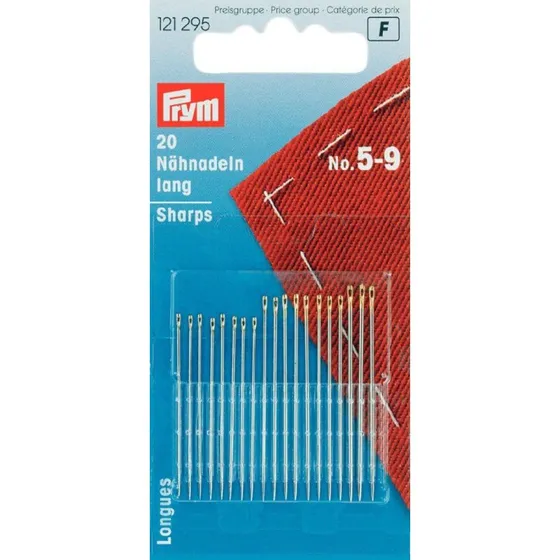 Prym Ago da Cucito 20 Pezzi N. 5-9 Punta Appuntita