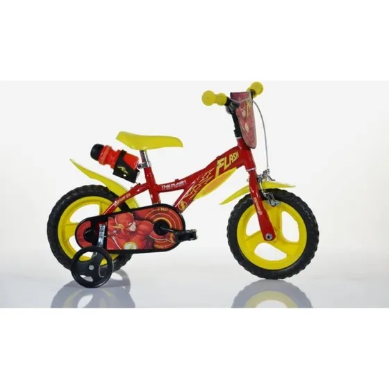 Bicicletta Flash 12" Bimbo con Rotelle Freno Rosso