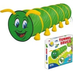 Play Tunnel Bruco Tenda Gioco Bambini Verde 180x46 cm