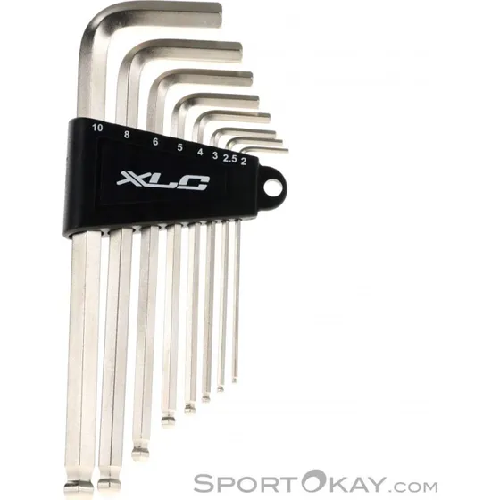 XLC Set Chiavi a Brugola TO-S33 2-10mm 8 Pezzi Nero/Argento