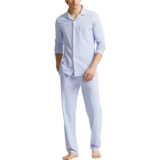 Polo Ralph Lauren Pigiama Uomo Turchese Manica Lunga