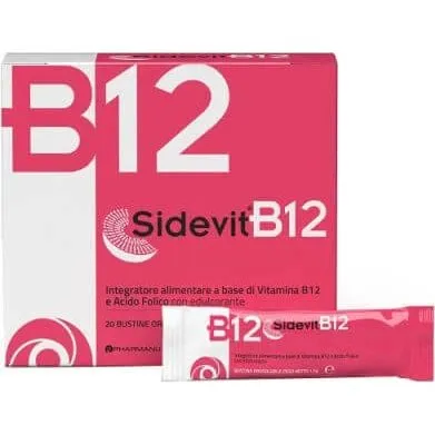 Sidevit B12 20 Bastoncini - Integratore con UltraB12 e Acido Folico