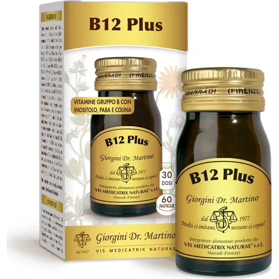 Dr. Giorgini B12 Plus Integratore Vitamine Gruppo B, 60 Pastiglie