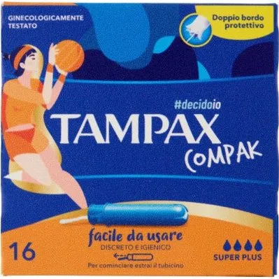 Tampax Compak Super Plus - 16 Assorbenti Interni