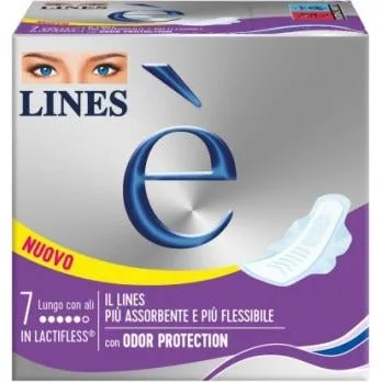 Lines E' Assorbente Lungo con Ali - Confezione da 7 Pezzi