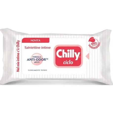 Chilly Ciclo Salviettine con Formula Antiodore - 12 Pezzi