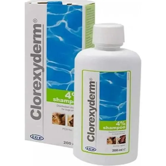 Clorexyderm 4% Shampoo Dermatologico per Cani e Gatti, 250 ml