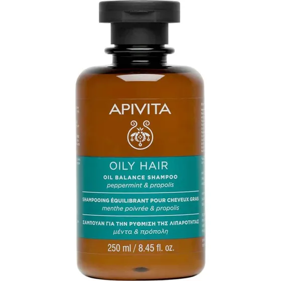 Apivita Oil Balance Shampoo Menta Piperita e Propoli 250ml