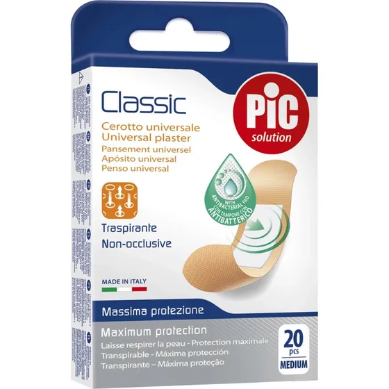 Pic Solution Classic Cerotto Antibatterico Medio 19x72 mm, 20 pz