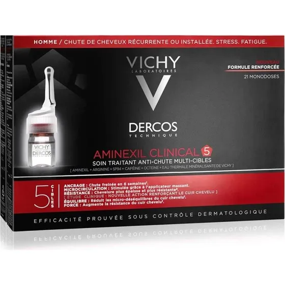 Vichy Dercos Aminexil Clinical 5 Uomo - 21 Fiale da 6ml