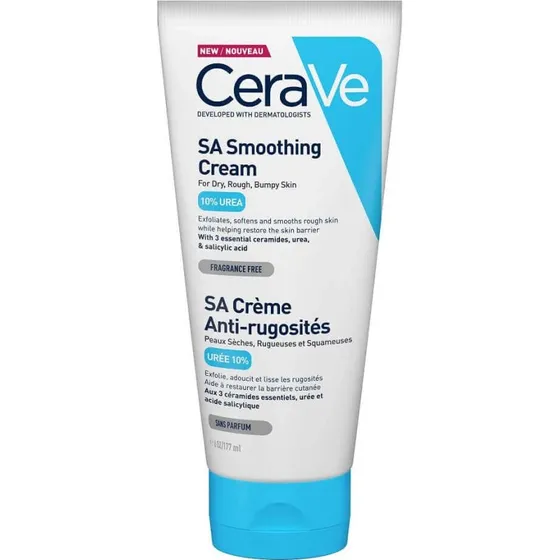 CeraVe SA Crema Levigante con Urea 10% e Acido Salicilico, 177 ml