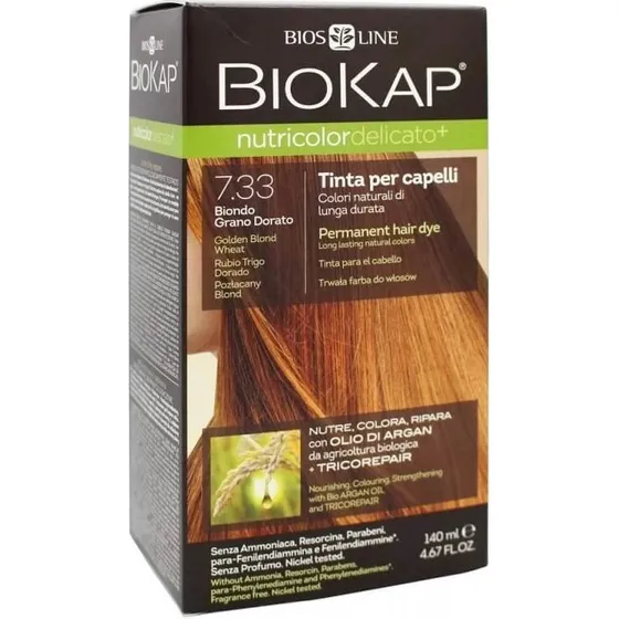 Biokap Nutricolor Delicato 7,33 Biondo Grano Dorato - 140 ml