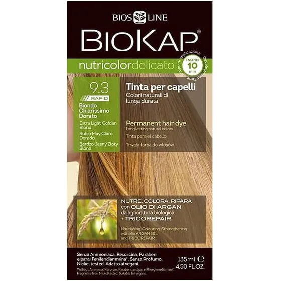 Bios Line Biokap Nutricolor Delicato Rapid 9.3 Biondo Chiarissimo Dorato