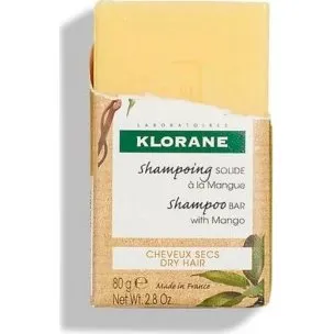 Klorane Shampoo Solido Nutritivo al Mango 80g per Capelli Secchi