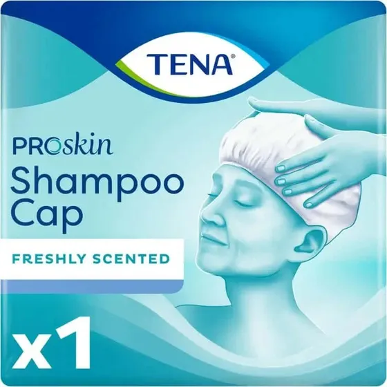 TENA Shampoo Cap - Cuffia monouso pre-umidificata per capelli