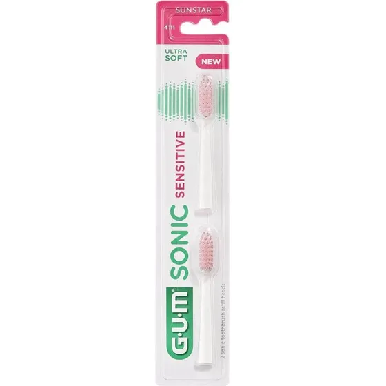 Gum Sonic Sensitive Ricariche per Spazzolino, 2 Pezzi