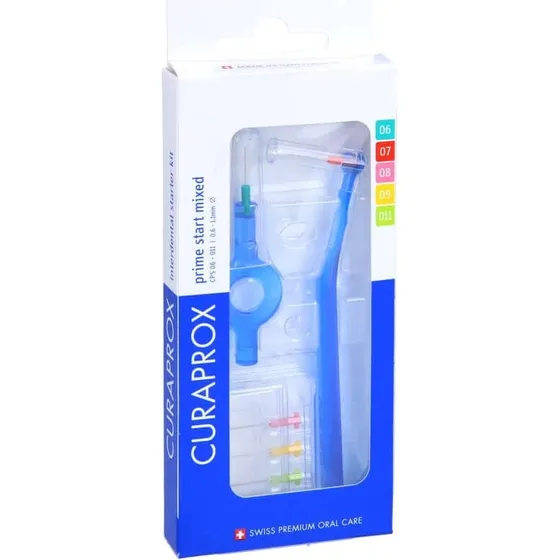 Curaprox CPS Prime Start Set: 5 Ricambi e 2 Manici Blu