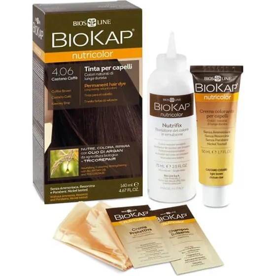 Biokap Nutricolor 4.06 Castano Caffè - Tintura per Capelli 140 ml
