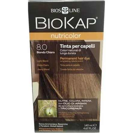 Biokap Nutricolor 8.0 Biondo Chiaro - Tinta Capelli Nutriente