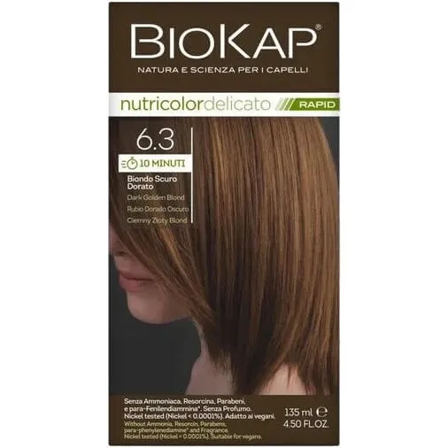 Biokap Nutricolor Delicato Rapid 6.3 Biondo Scuro Dorato 135 ml