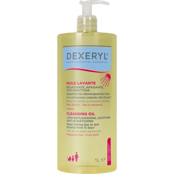 Dexeryl Olio Lavante Lenitivo per Pelli Secche e Atopiche, 1000 ml