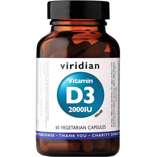 Viridian Vitamina D3 2000IU - 60 Capsule