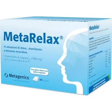 Metagenics MetaRelax Integratore Magnesio e Vitamine 40 bustine