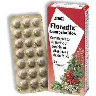 Floradix Integratore Alimentare con Ferro e Vitamine - 84 Compresse