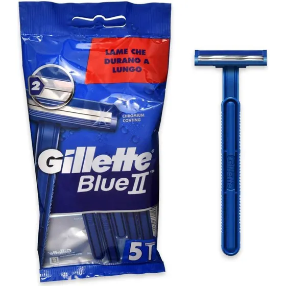 Gillette Rasoio Usa e Getta Blue II - 5 Pezzi