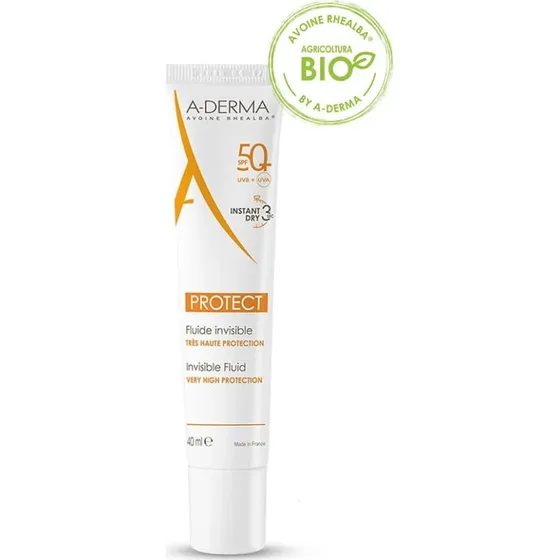 A-DERMA Protect Fluido Solare Invisibile Viso SPF50+ 40ml