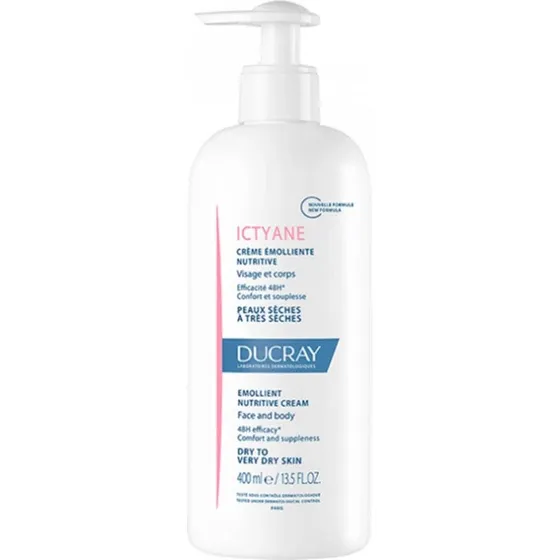 Ducray Ictyane Crema Idratante Emolliente Viso e Corpo 400ml