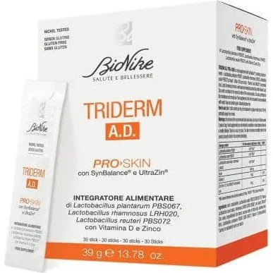 BioNike Triderm A.D. Integratore per Dermatite Atopica, 30 Bustine