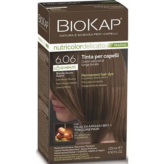 Biokap Nutricolor Delicato Rapid 6.06 Biondo Scuro Avana 135 ml