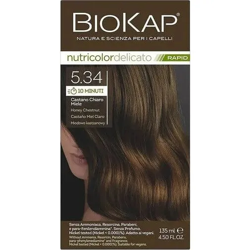 Biokap Nutricolor Delicato Rapid 5.34 Castano Chiaro Miele 135 ml