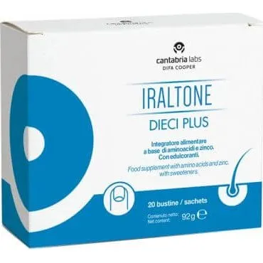 Iraltone Dieci Plus Integratore Capelli, Pelle e Unghie 20 Bustine